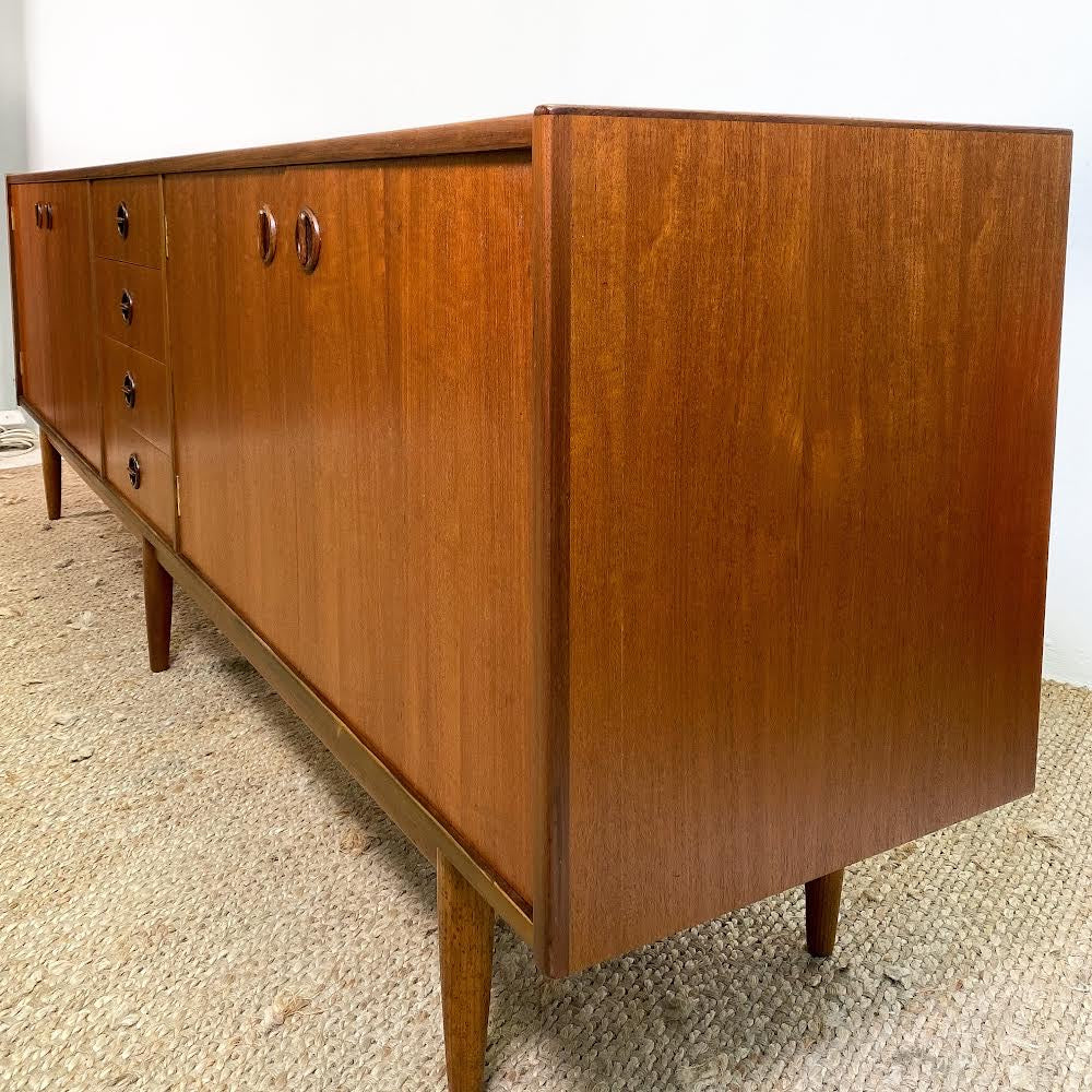 Parker Mid Century Nordic Teak Long Sideboard