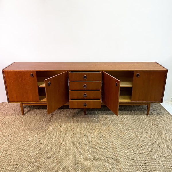 Parker Mid Century Nordic Teak Long Sideboard
