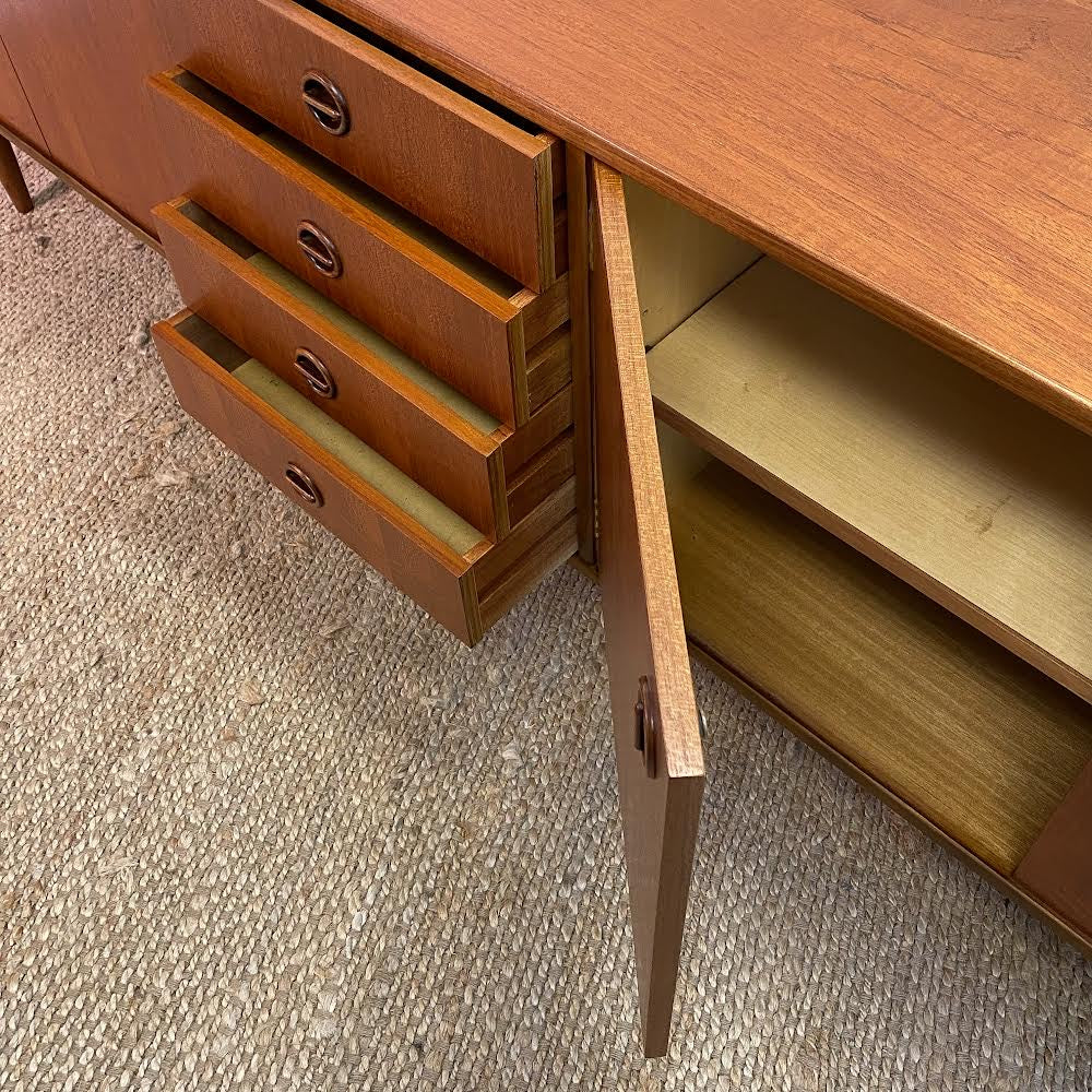 Parker Mid Century Nordic Teak Long Sideboard