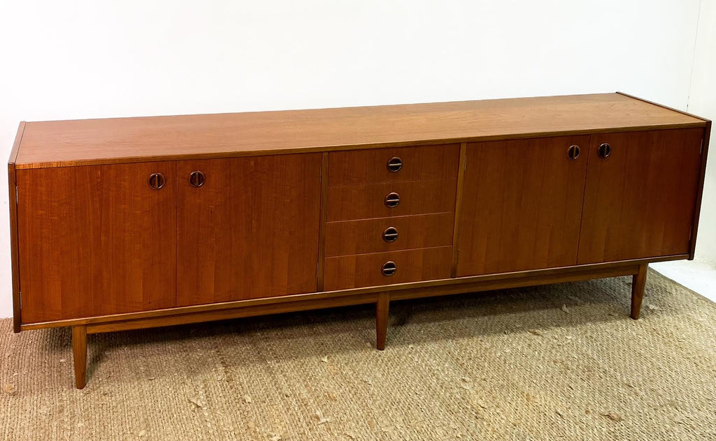 Parker Mid Century Nordic Teak Long Sideboard