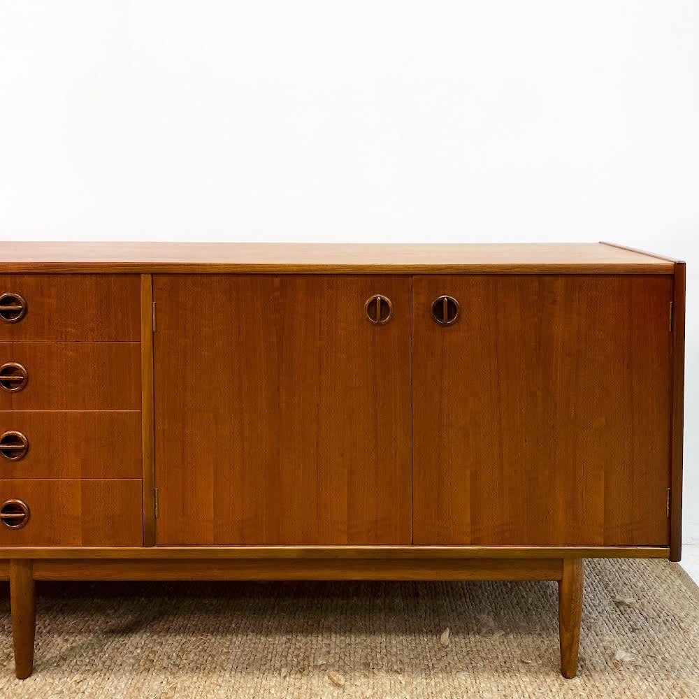 Parker Mid Century Nordic Teak Long Sideboard