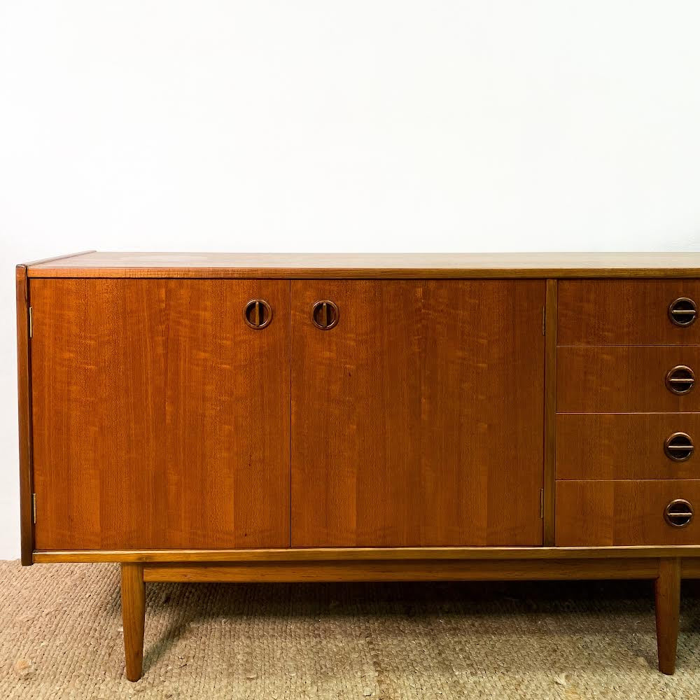 Parker Mid Century Nordic Teak Long Sideboard