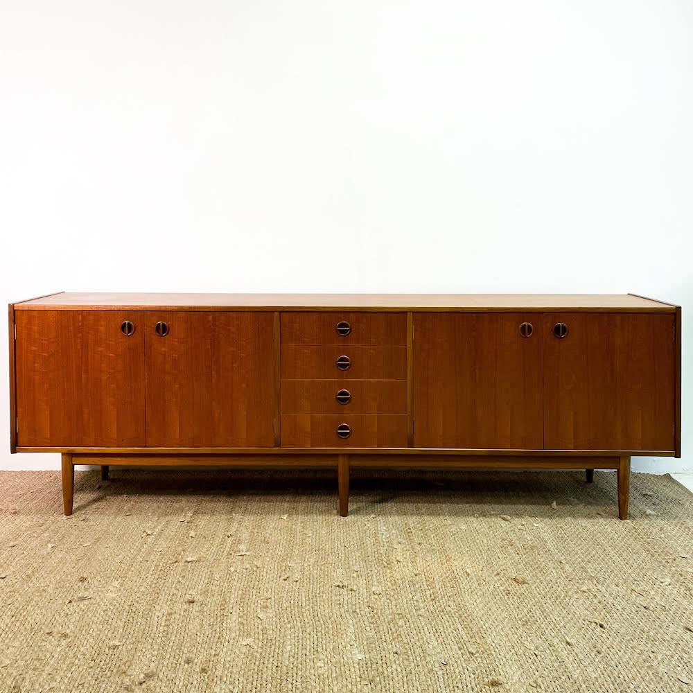 Parker Mid Century Nordic Teak Long Sideboard