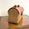 Vintage 1960's Italian Designer handbag Box Purse w/ Lucite Lid