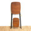 2 Tier Mid Century Teak English Folding Table Plant Stand