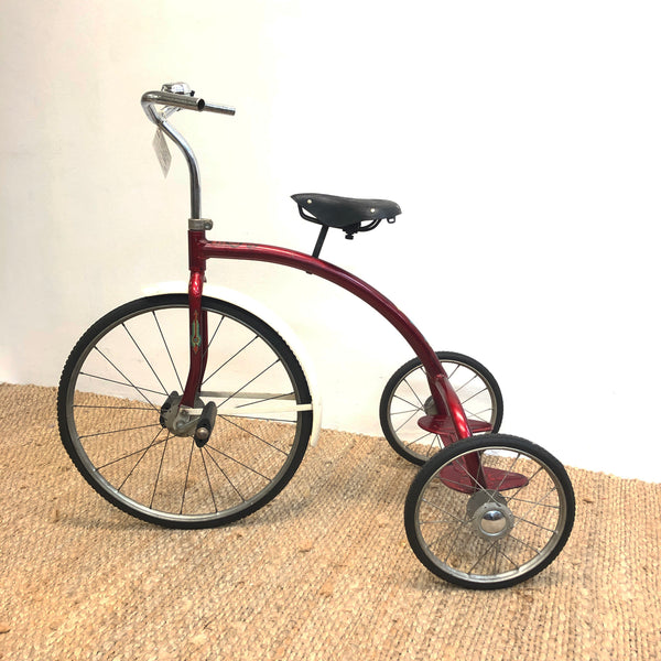 Vintage Childs Peerless 1950's Tricycle w/Leather Koala Saddle Seat