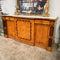 Antique French Burl Walnut and Green Marble Sideboard