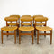 Suite Of Six 1960's Mid Century Mustard Dining Chairs
