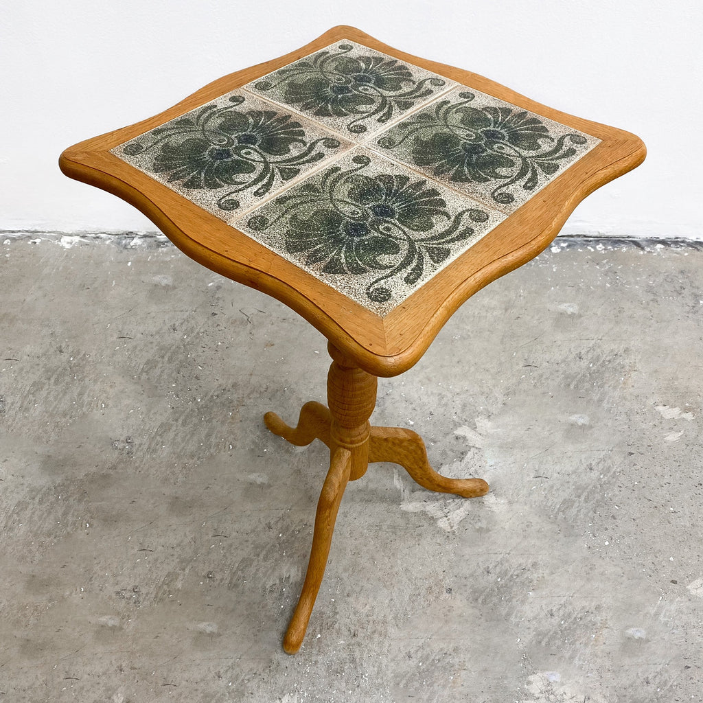 1960s Danish Oak Wine Side Table