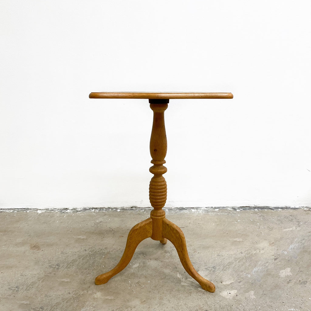 1960s Danish Oak Wine Side Table
