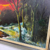 Vintage Danish Sunset Landscape Original Painting