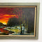 Vintage Danish Sunset Landscape Original Painting