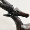 Spectacular Mid Century Springbok Carved Wooden Sculpture Figurine