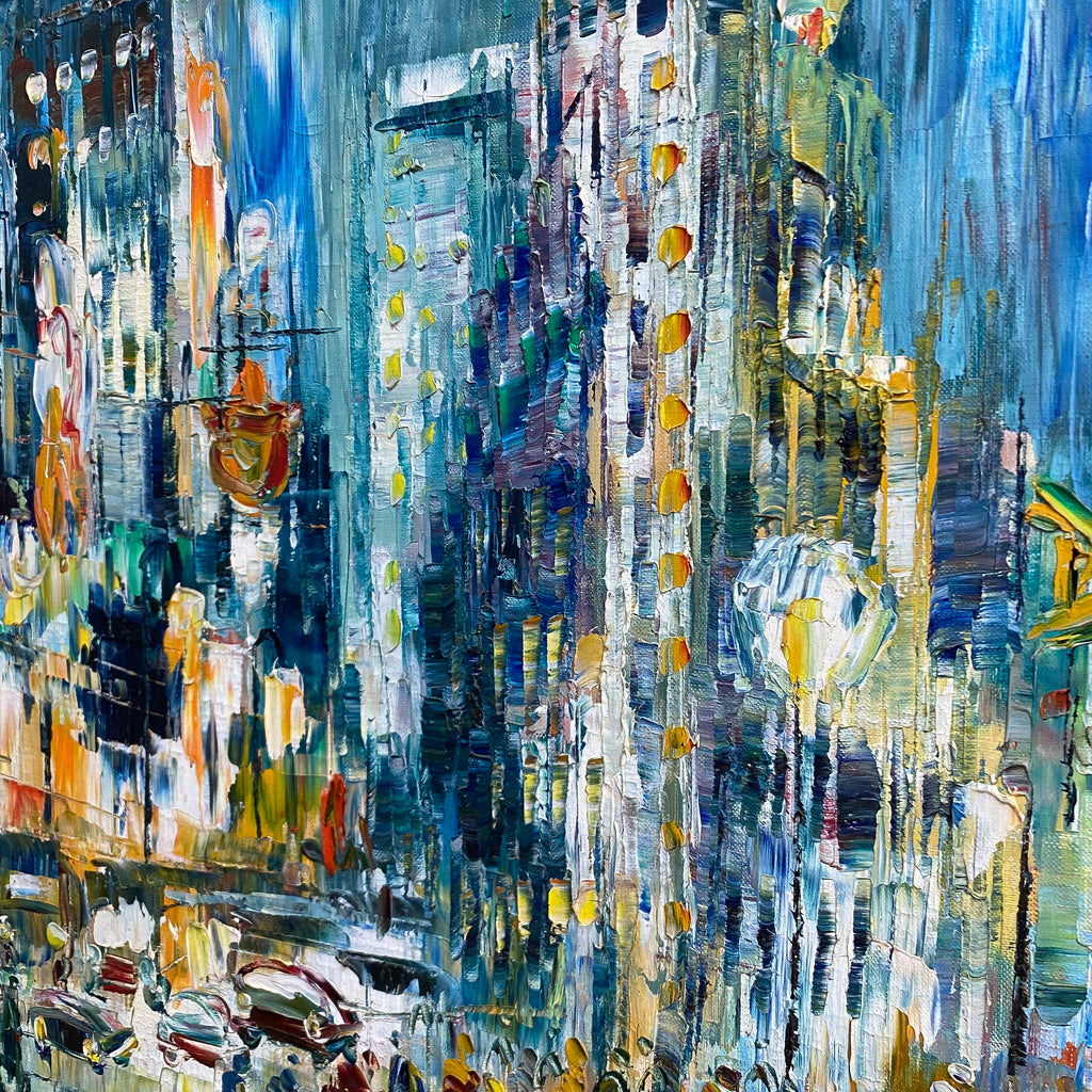 Mid Century Abstract Original Oil Painting