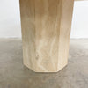 Vintage Round Travertine Dining Table
