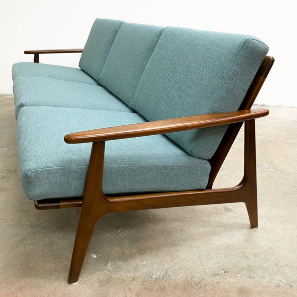 Fully Restored Mid Century Parker Three Seater Lounge - Reupholstered