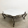 Vintage Wrought Iron & Marble Coffee Table
