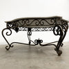 Vintage Wrought Iron & Marble Coffee Table