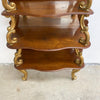 Antique Display Book Shelves With Back Mirror