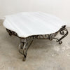 Vintage Wrought Iron & Marble Coffee Table