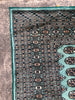 Large Vintage Emerald Green Rug