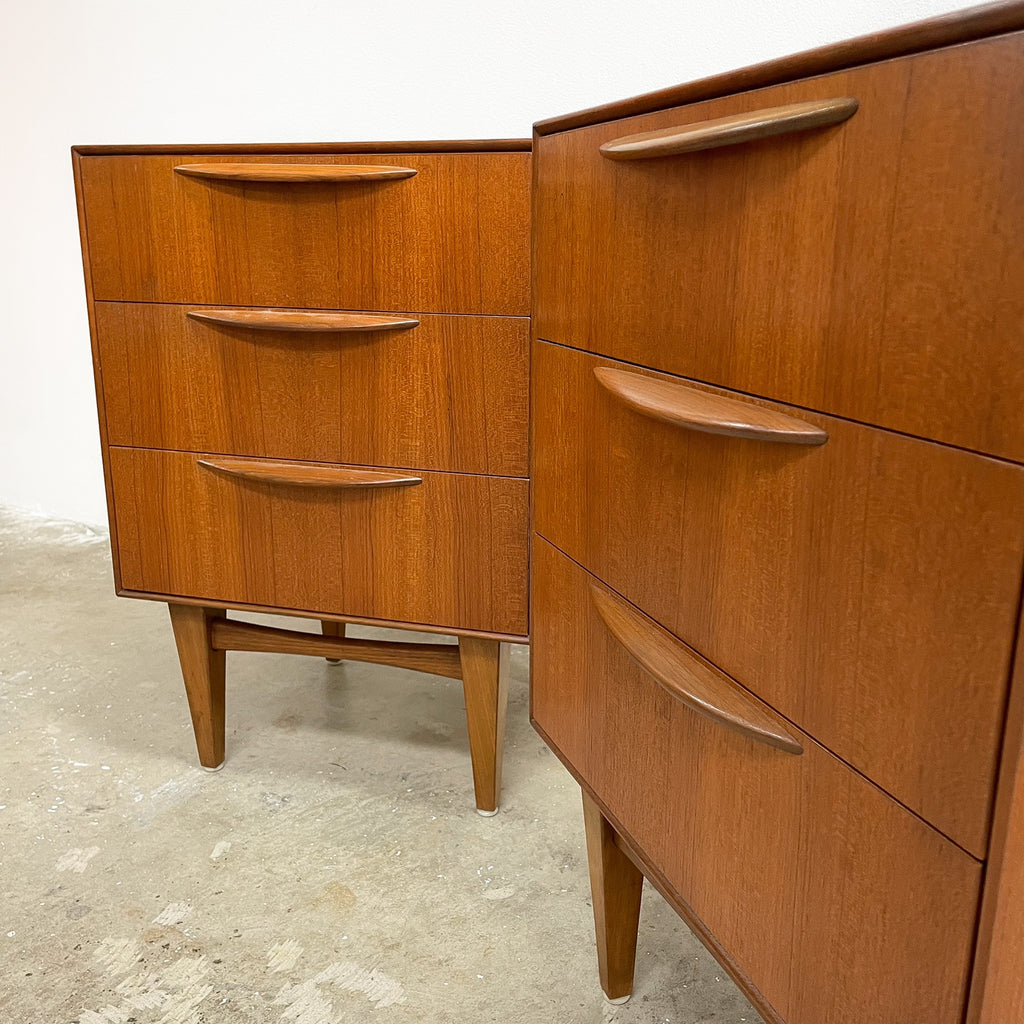 Pair Of Mid Century Teak Bedside Tables
