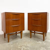 Pair Of Mid Century Teak Bedside Tables