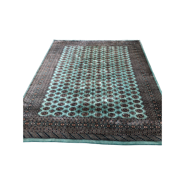 Large Vintage Emerald Green Handwoven Persian Rug