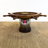 Vintage Ships Wheel and Lantern Coffee Table