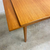 Mid Century Blonde Wood Extension Dining Table