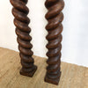 Pair of Antique Cedar Barley Twist Columns