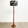 Mid Century Turned Meranty Floor Lamp