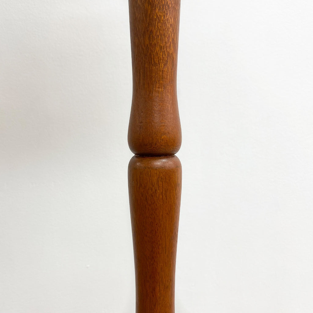 Mid Century Turned Meranty Floor Lamp