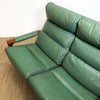 Mid Century Sage Green Leather Tessa Delmont 2 seater Lounge