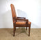 Rustic Oversize Leather and Teak Chairs