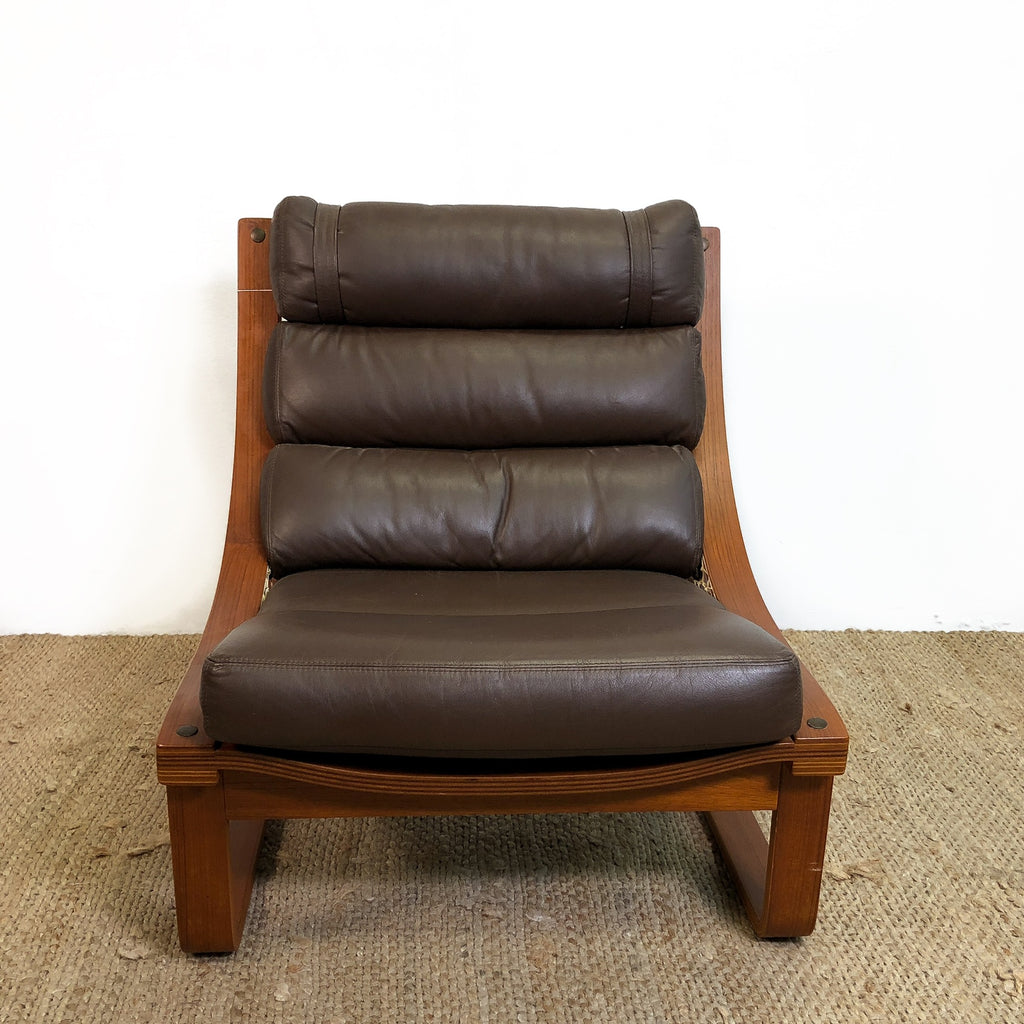 Tessa T4 Mid Century Leather Lounge Chairs
