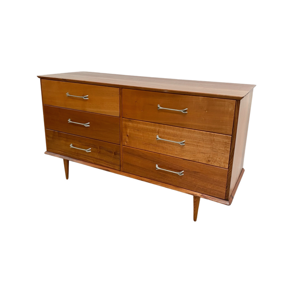 Mid Century Restored Myrtle Chest Of Drawers