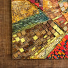Mid Century Modern Abstract Mosaic Tile and Pasto Oil painted Artwork