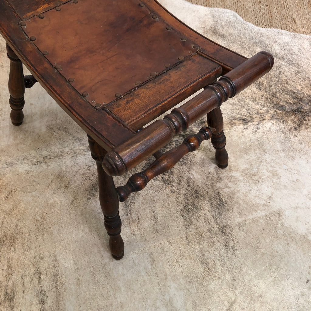 Antique Saddle Stool c1920s