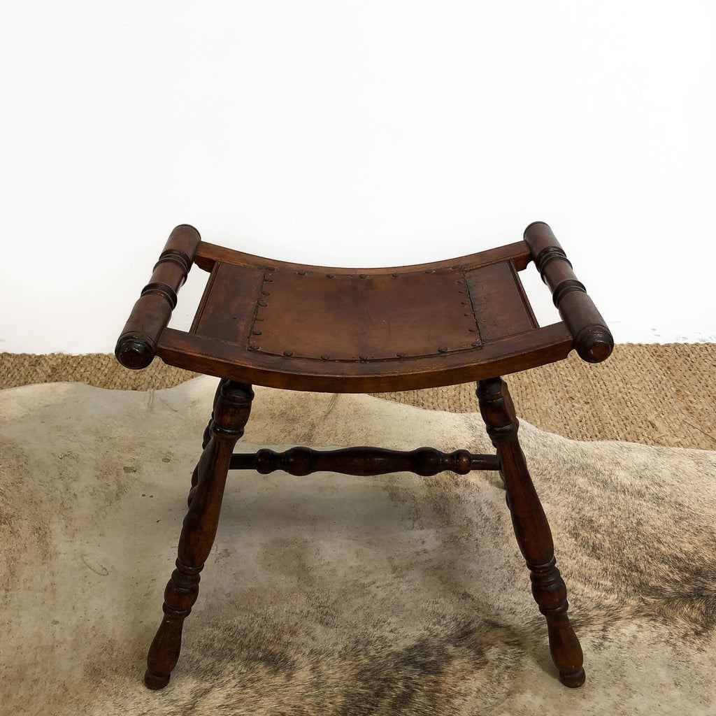 Antique Saddle Stool c1920s