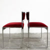 Set 4 1980’s Chrome & Velvet Dining Chairs