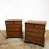 Pair of Vintage Cedar Drawer Chest Bedside Cabinets