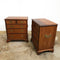 Pair of Vintage Cedar Drawer Chest Bedside Cabinets