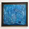 Vintage Mid Century Blue Abstract Original Artwork