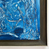 Vintage Blue Abstract Original Artwork
