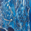 Vintage Blue Abstract Original Artwork