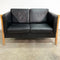 Danish 2 Seater Leather Sofa Lounge