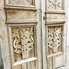 Pair Of Two Rustic Ornate Carved Doors