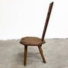 Antique Hand Carved Oak Arts and Crafts Spinning Chair