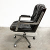 Canadian Vintage Swivel Desk Chair - Chocolate Leather